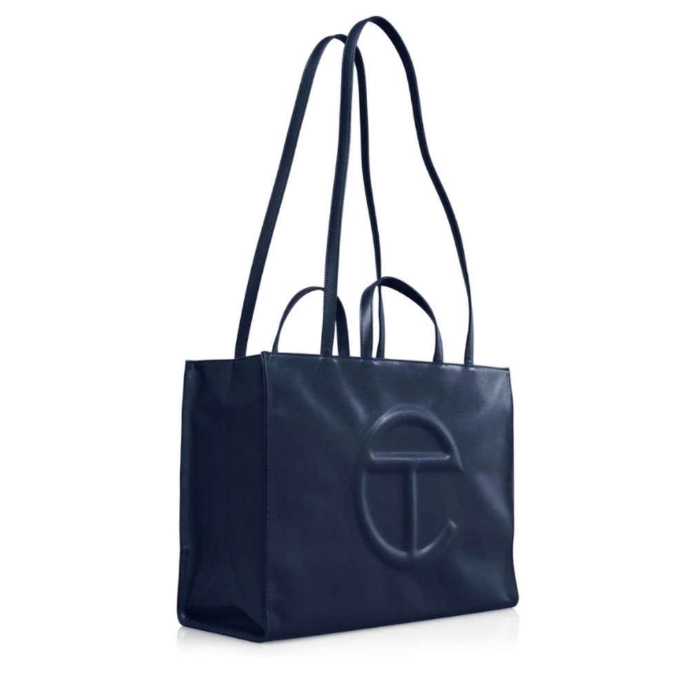 Hard to find Telfar Large Navy Blue Shopping Bag